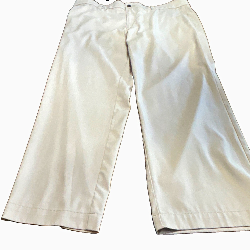 Callaway Men's Golf Pants 36x30 White Polyester/Elastane Stretch Flat Front